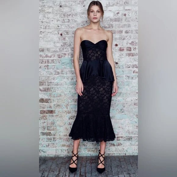 NWT Flor Et. Al Arosa Dress Anthropologie x BHLDN Lace Midi Sheath MSRP $595 - Picture 5 of 16